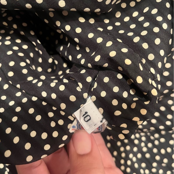 VINTAGE RARE Unique 90s "Geoffrey Beene" Trompe' O'eil polka-dot Jacket - Picture 8 of 8